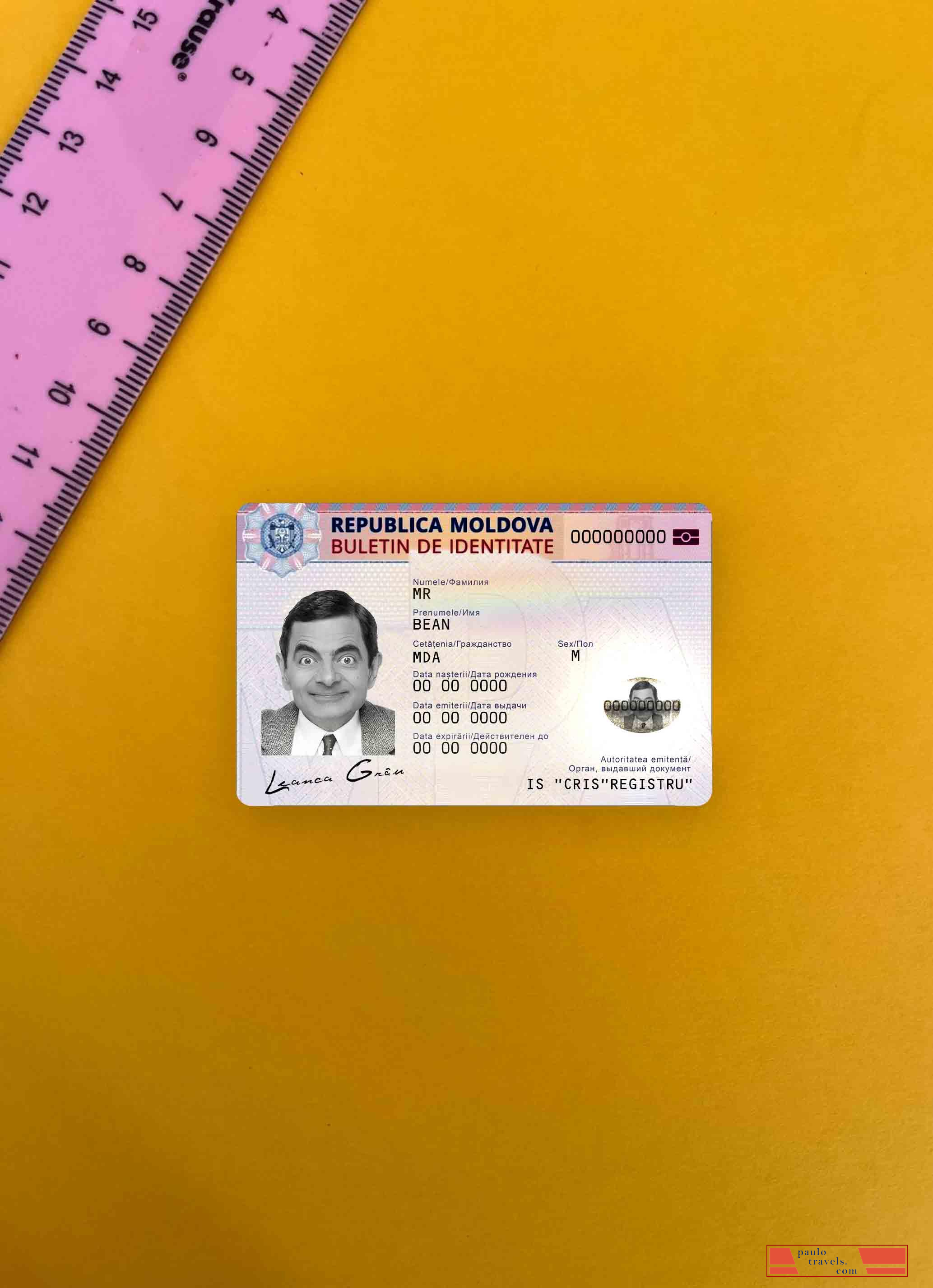 Moldova ID photolook FRONT PSD template